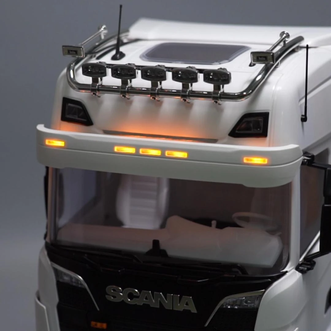 

LED Sun Visor Light Decorative Roof Lighting 1/14 for Tamiya RC Truck Tipper For SCANIA 770S Upgrade parts