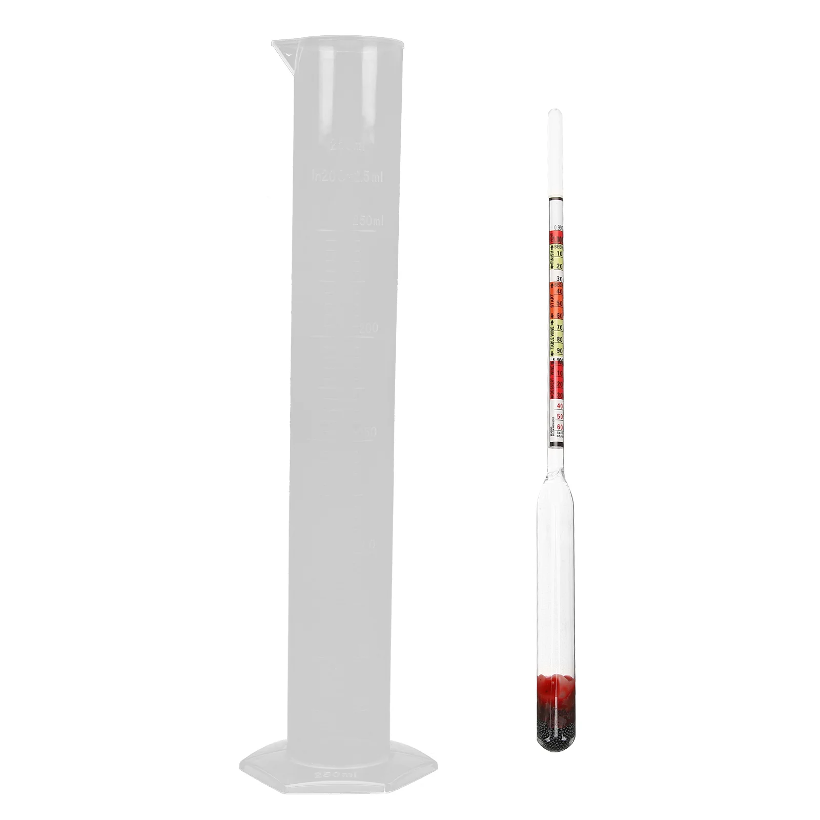 Kits Density Meter Weight Moonshine Supplies Alcohol Tester Proofing Hydrometer Transparent