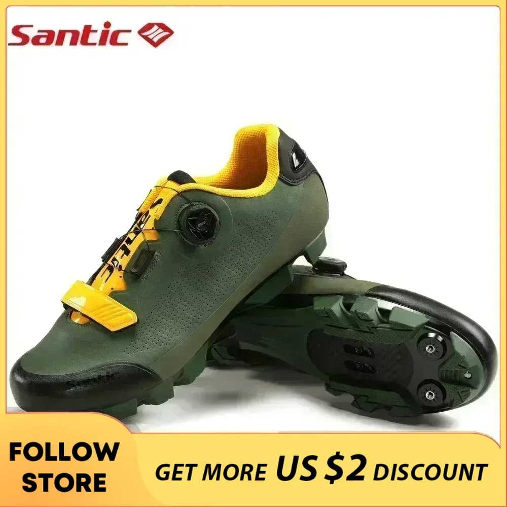 Santic Cycling Road Lock Shoes Outdoor Riding Sports Mountain Bike  With Locks Comfortable Breathable Biking Sneakers Unisex