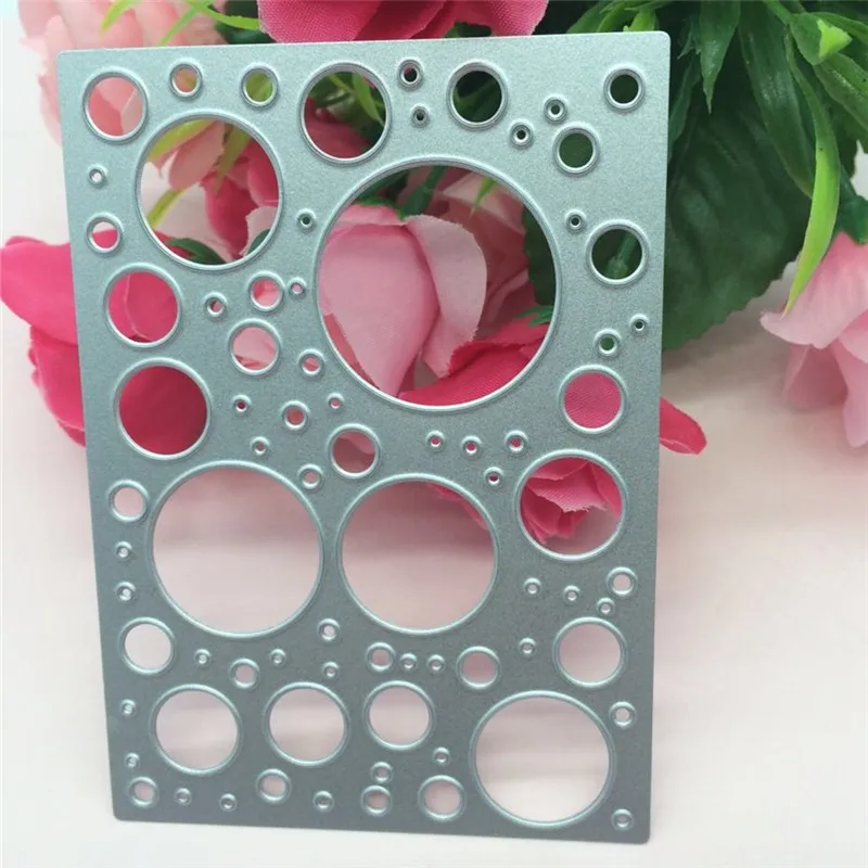 Círculo renda forma corte álbum de fotos gravação carimbo gravação corte metal dados scrapbook papel artesanato