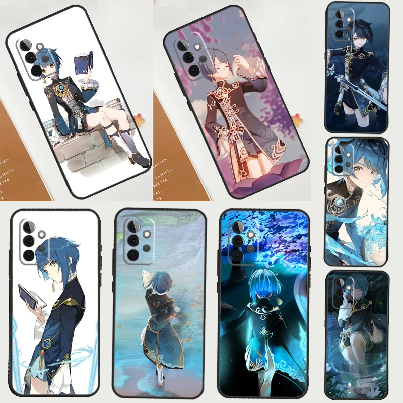 Genshin Impact Xingqiu Cover For Samsung Galaxy A54 A34 A14 A52S A12 A22 A32 A52 A72 A13 A33 A53 A50 A51 A71 Case