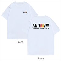 New Hot Sale RALLIART Rally T-shirt Mitsubishi Mitsubishi EVO Short Sleeve Rally Motor Sport T-shirt Men's Tee High Quality Tee