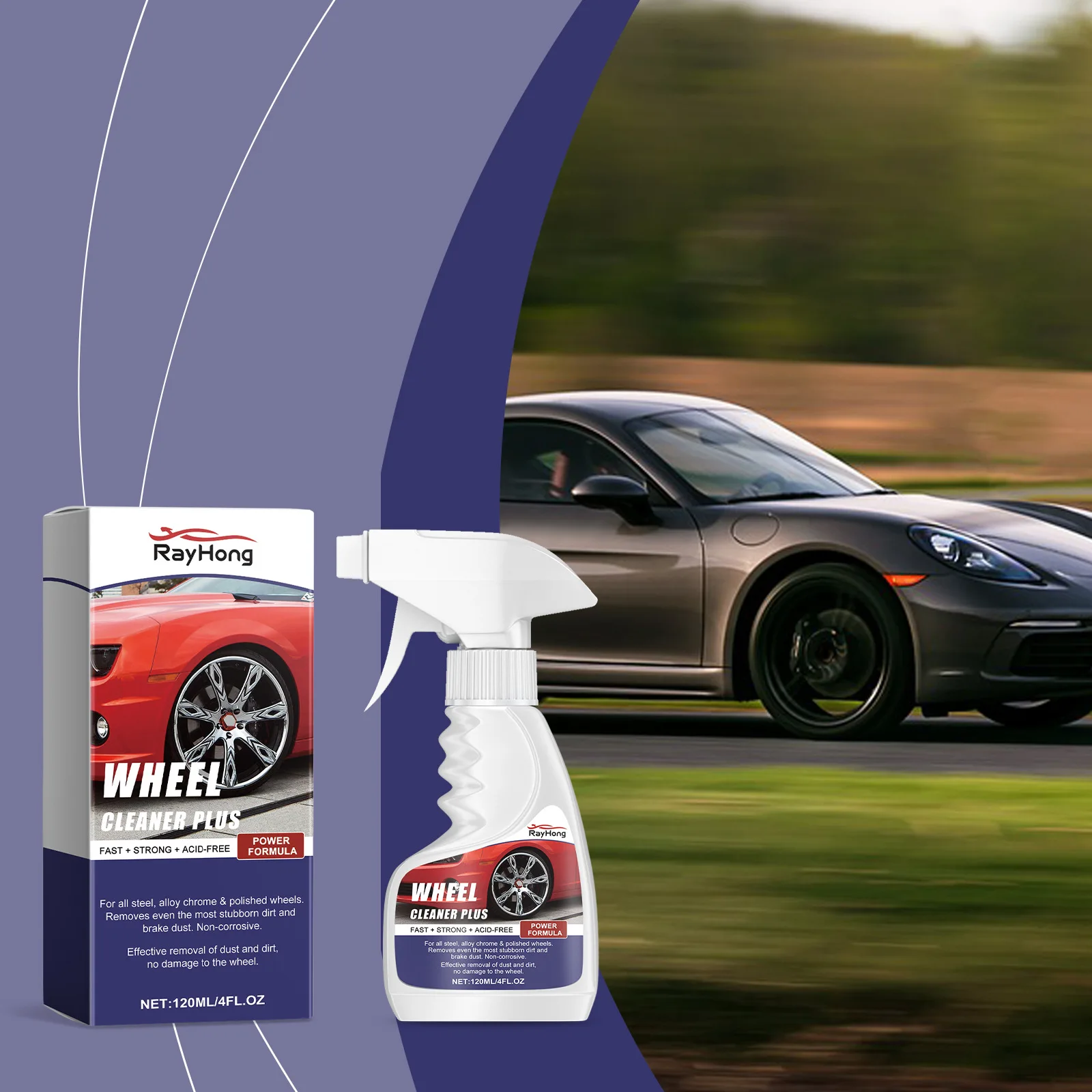 

Auto Wheel & Rim Cleaner - Penetrates Dirt Quickly, Removes Stains & Residues, Improves Clean Efficiency & Saves Time