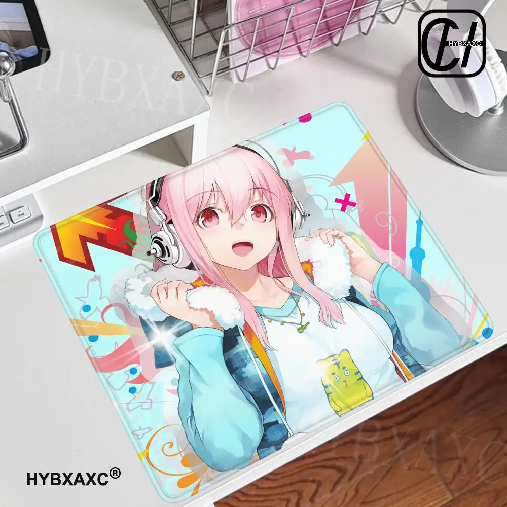 Cute Super Sonico Mouse Pad 40X45 Square Computer Accessories Office Game Table Mats Rubber Anti-slip Mousepads Small Desk Pads