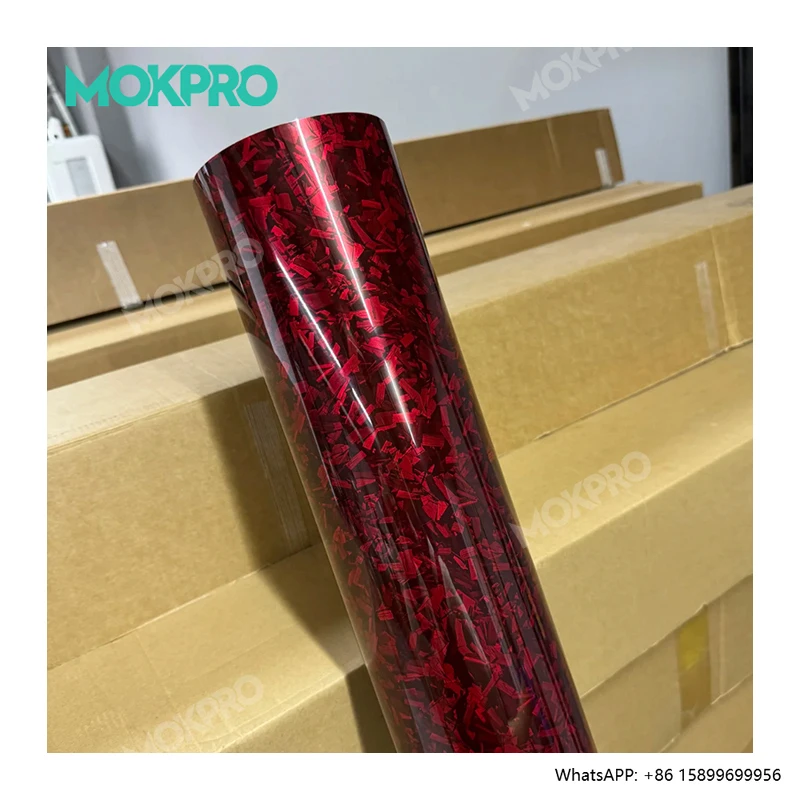 

Red Forged Carbon Fiber Film TPU Anti Corrosion PPF Anti Yellow Film to Protect Car Body clear High Quality Car TPU Film