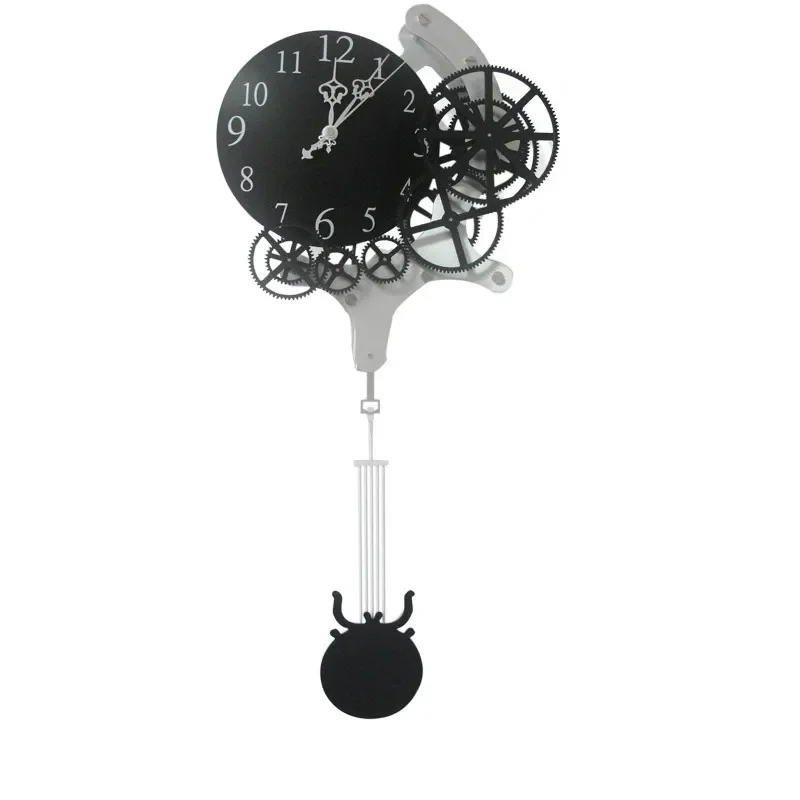 Creative Gear Pendulum Clocks Wall Home Decor Silent Bedroom Metal Large Wall Clock Living Room Orologio Da Parete Gift Ideas