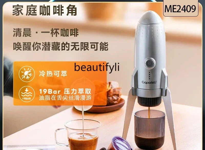 

smt61 Innovative Rocket Style Wireless Heating Portable, Multifunctional Capsule Espresso Machine