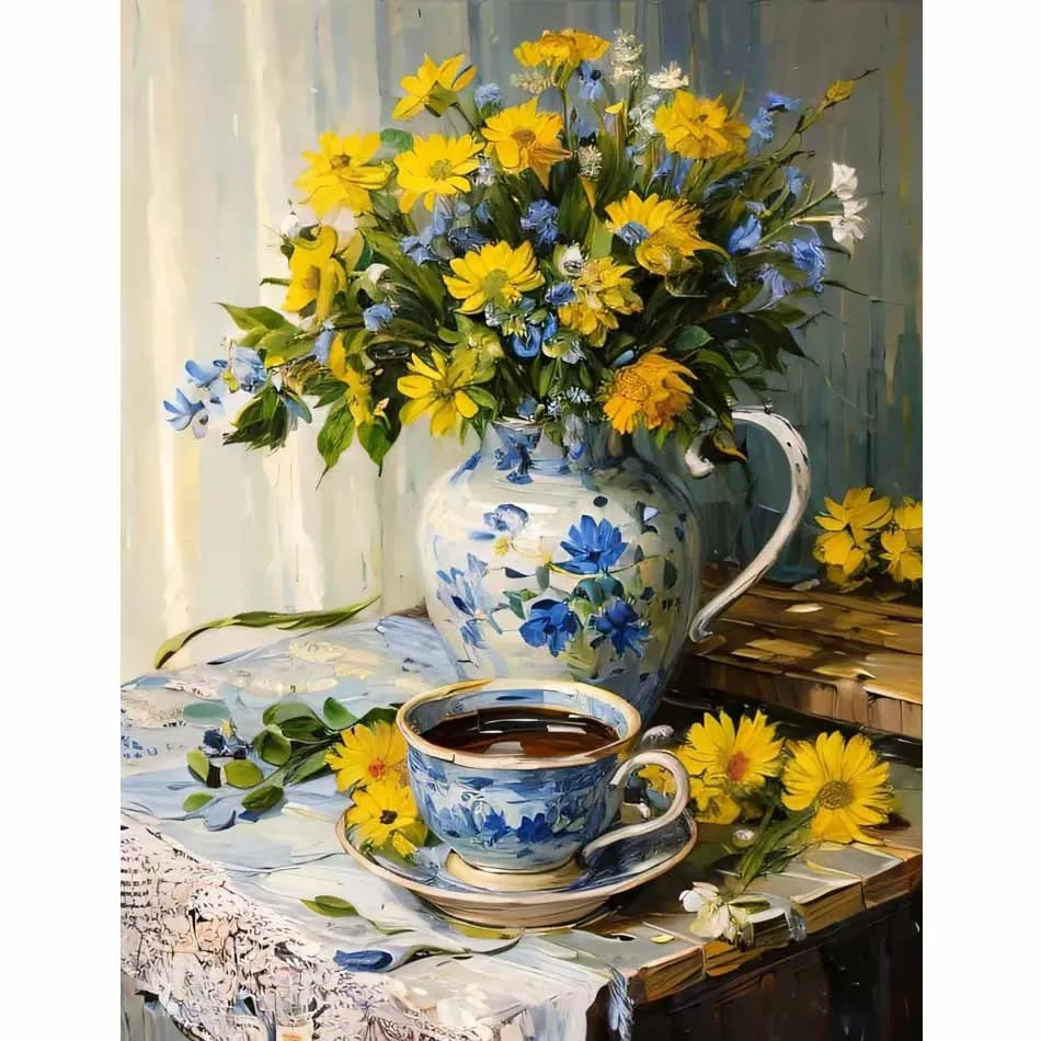 Professional Art Use, 1-Set Paint by Numbers for Adults & Beginners Suitable for Home Wall Decor - Complete DIY Oil Painting Kit