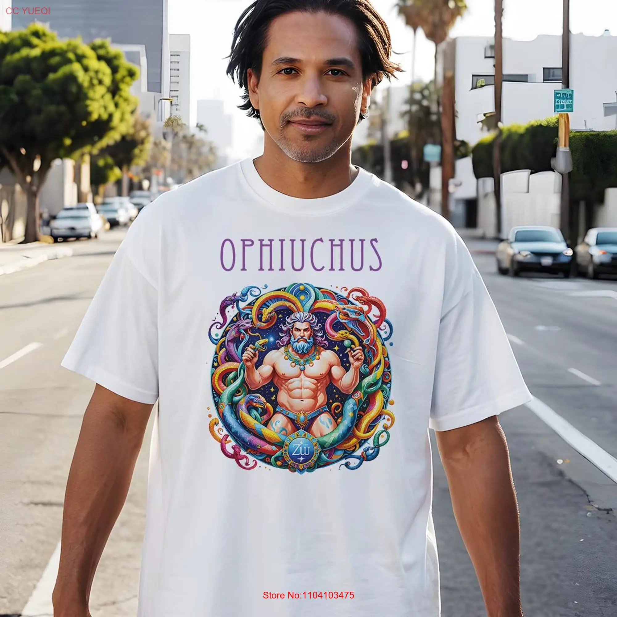 Ophiuchus Zodiac T Shirt Astrology long or short sleeves