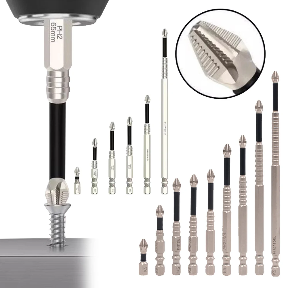 

6/9 Pcs High Magnetic Screwdriver Drill Bit Kit Drill Bits Anti-Slip Magnetic Screwdriver Bits Super-Magnetic Position Drill Bit