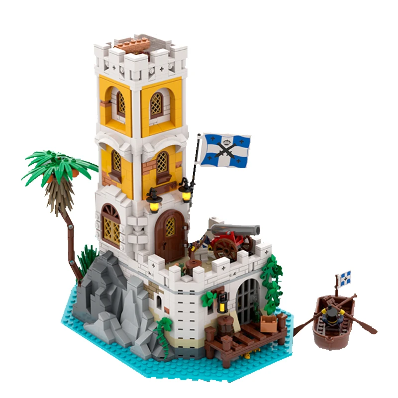 

New 1174PCS medieval Pirate Series MOC modular Sabre Island model DIY creative ideas children Toy Gift building blocks MOC-6265