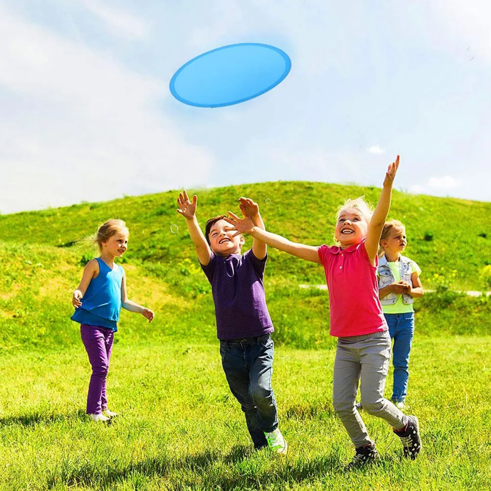 

24Pcs Foldable Flying Disc Pocket Fan Outdoor Summer Party Favors Round Fans Kid Friendly Summer Game Foldable Fan