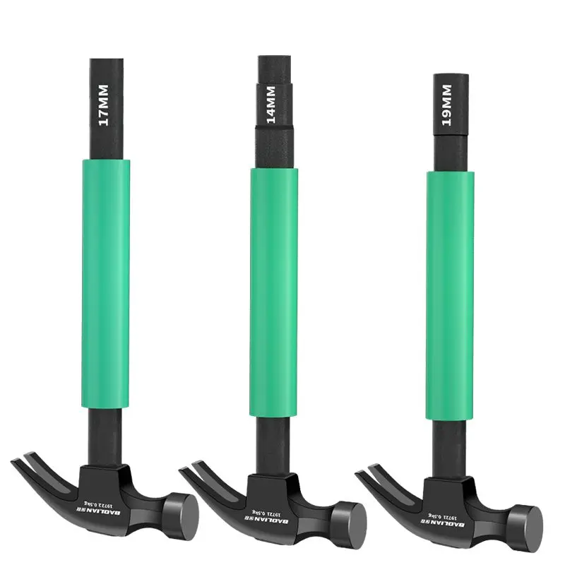 Multi functional mini sheep horn hammer, anti slip and shockproof hammer, professional grade, magnetic woodworking manual tool