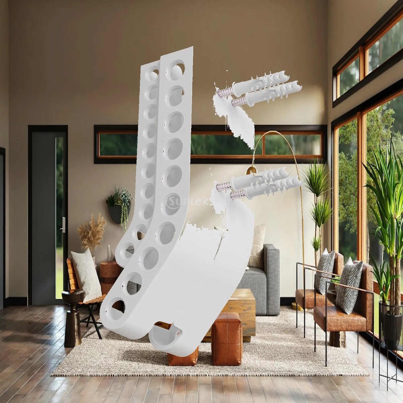 AA & AAA Combo Battery Organizer Container Practical Compact Wall Mounting Vertical Rack Storage Organizer for Home Kitchen