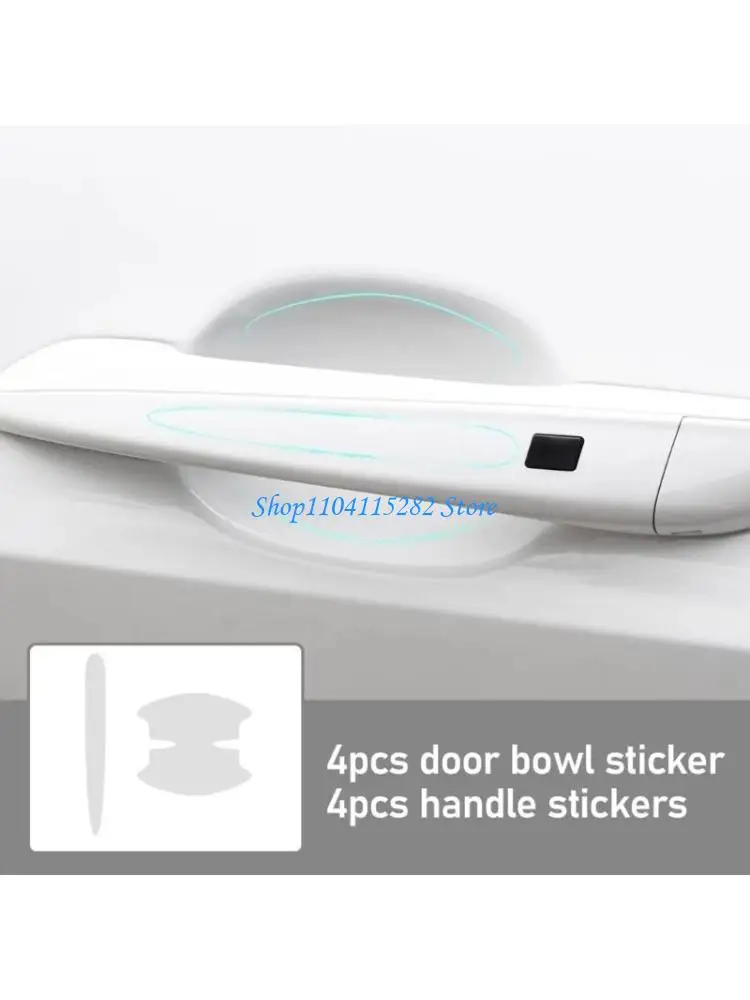 

Car Exterior Door Handle Protector Transparent PVC Film Scratch Resistant Layer Easy Application For Sedans SUVs Trucks