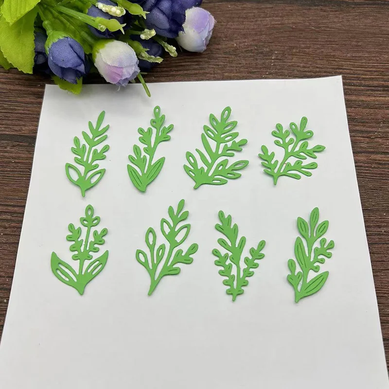 8Pcs Leaves Frames Metal Cutting Dies Stencils For DIY Scrapbooking Decorative Embossing Handcraft Template