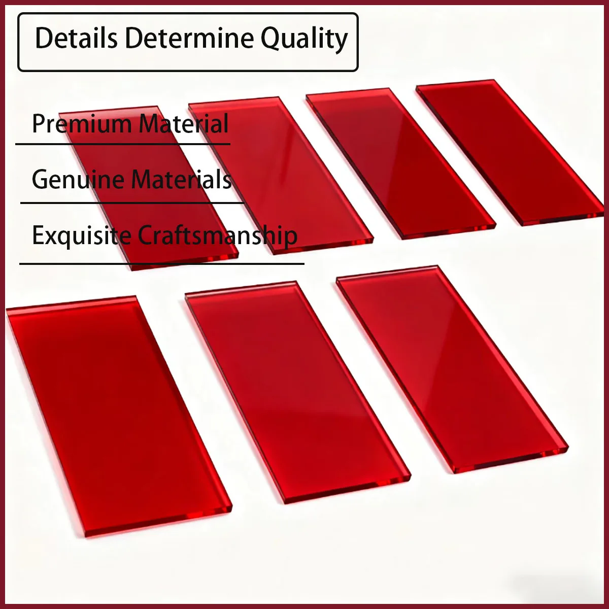 1-10mm Red Transparent Acrylic Board (PMMA) - Organic Glass Color Board, DIY/Exhibition/Wedding/Home Decoration