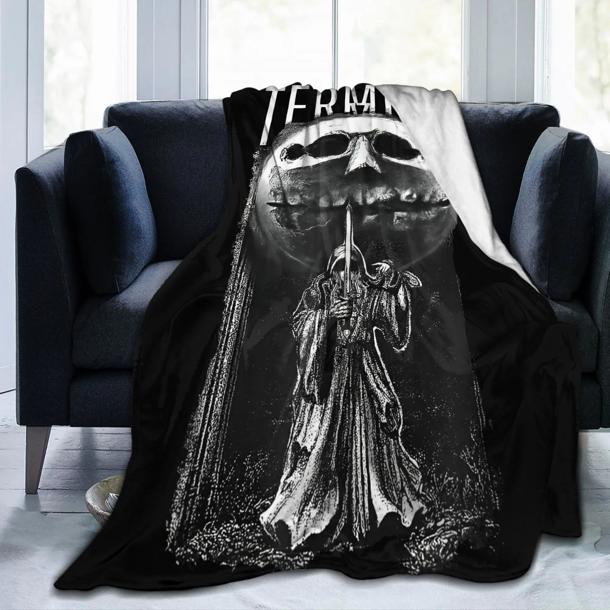 Fear and Hunger Termina Kaiser The Yellow King Blankets Classic Horror Game Flannel Novelty Warm Throw Blanket Bed Sofa Couch