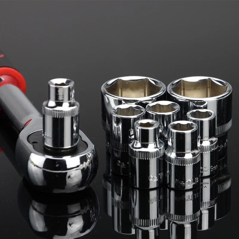Imagem -04 - Catraca Chave Soquete para Reparação de Automóveis Cr-v Metric Espelho Polido Kit 12.5 mm mm 10 mm 12 mm 13 mm 14 mm 17 mm 19 mm 22 mm 24 mm 30 mm 32 mm Dentro