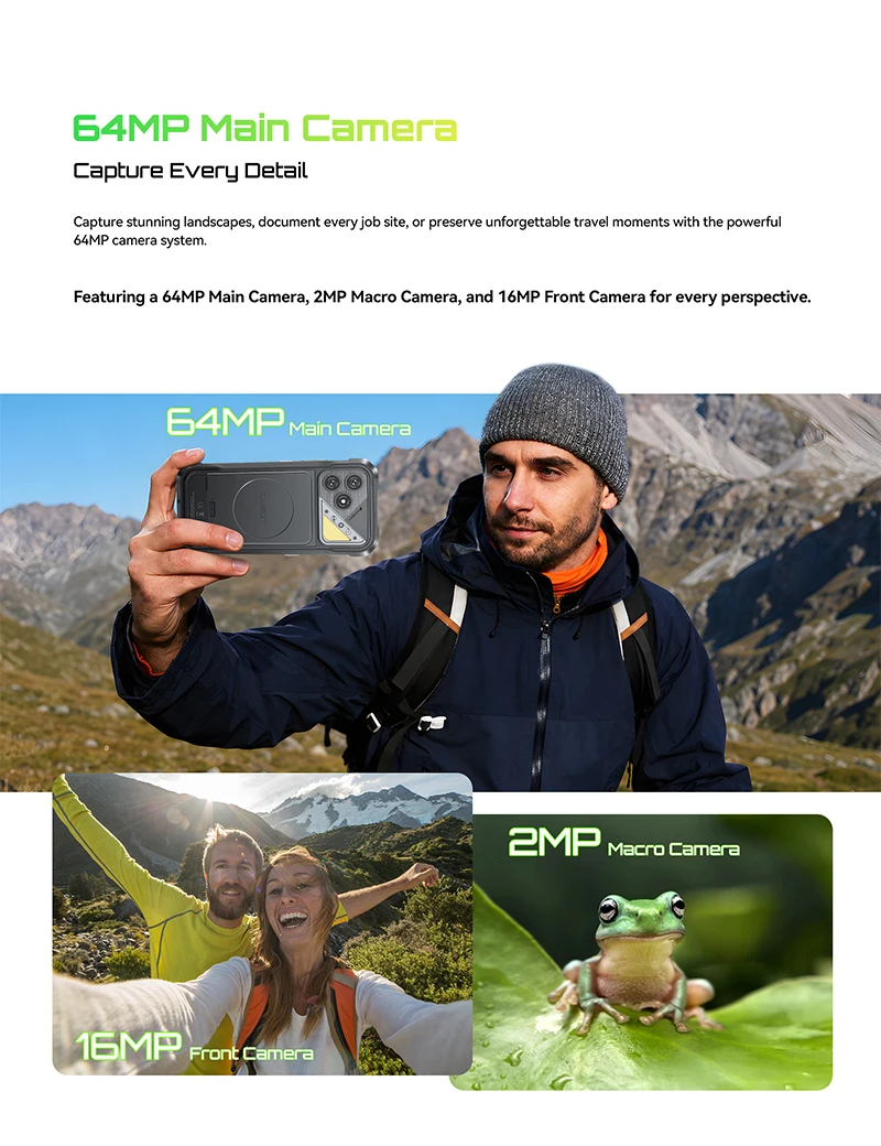 Rugged Smartphone Android 16 Cubot KingKong Dura, Up to 32GB RAM +256GB ROM, 6.88-Inch 120Hz Screen, IP68&IP69&MIL-STD-810H, NFC