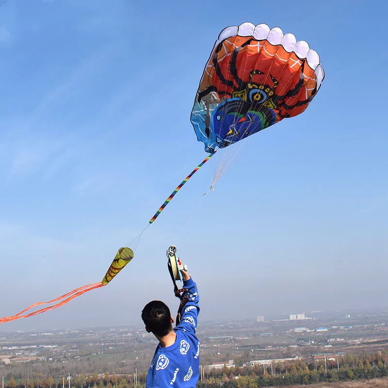 gratis verzending zachte vlieger voor volwassenen opblaasbare vliegers windzakken kite parachute professionele vlieger fabriek verkopen vliegend speelgoed