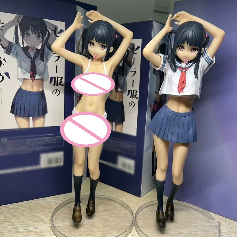 28cm Anime Kantoku Toys Sailor Fuku No Mannaka Figure Anime Cute Uniform Girls Kantoku Figurine PVC Collection Decoration Gifts