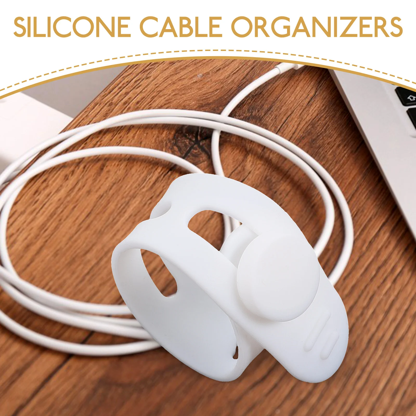 

40Pcs Silicone Wire Ties Reusable Cable Organizers Multipurpose Cord Strap for Travel Desk Cable Management Cord Tie