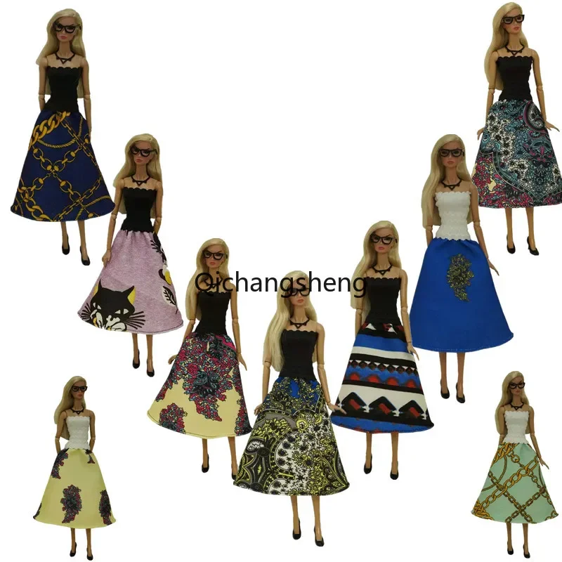 

Cosplay 11.5" Doll Outfits For Barbie Clothes Off Shoulder Princess Dress Gown 1/6 BJD Dolls Accessories Kids Dollhouse Toy Gift