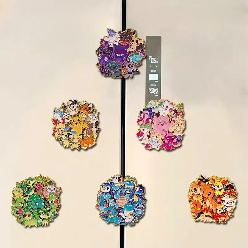 

PokÉMon Peripheral Refrigerator Sticker Decoration Cute Anime Cartoon Magnetic Refrigerator Sticker Acrylic Exquisite Gift