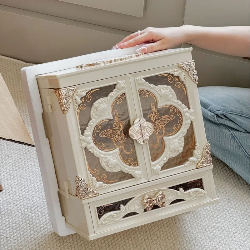 Acrylic Jewelry Display Boxes Necklace Rings Storage Case Large Capacity Jewellery Packaging Box Necklace Organizer Cases