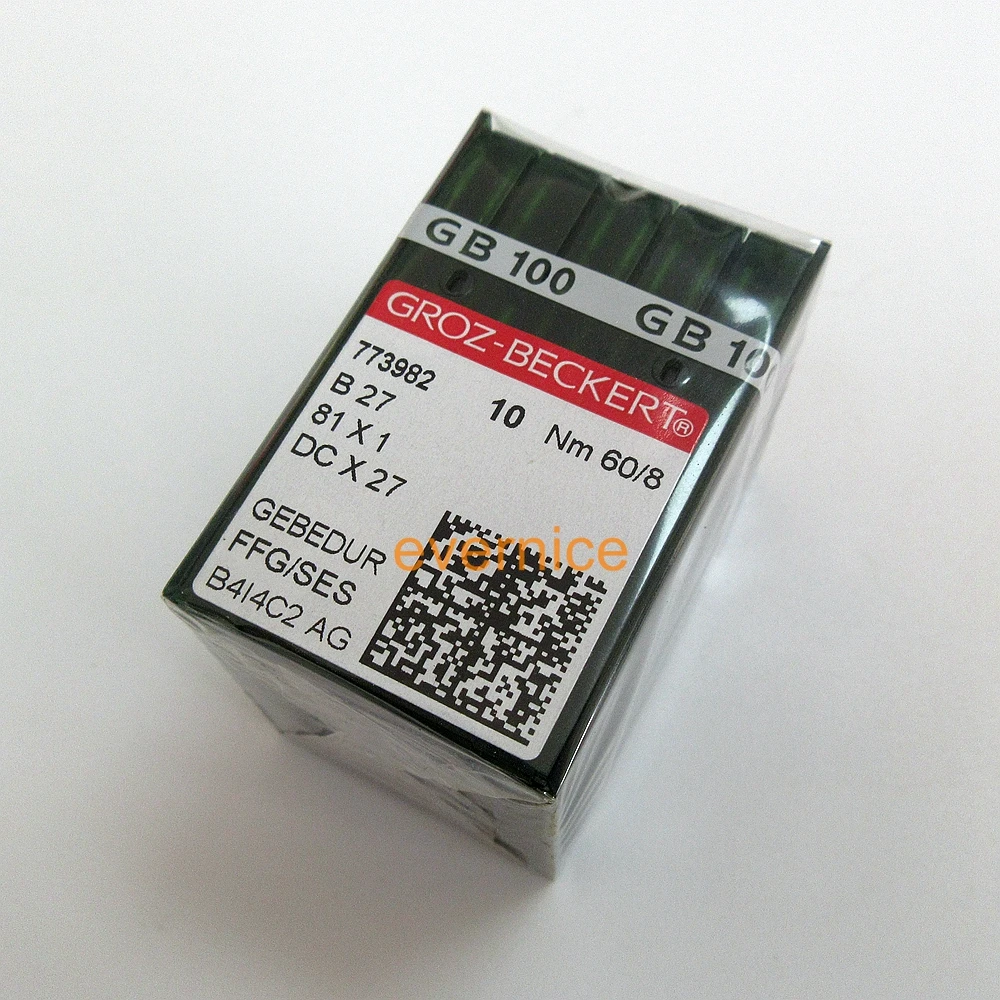 

100 Pcs Groz-Beckert Dcx27 81X1 Gebedur Titanium Needles For Industrial Serger