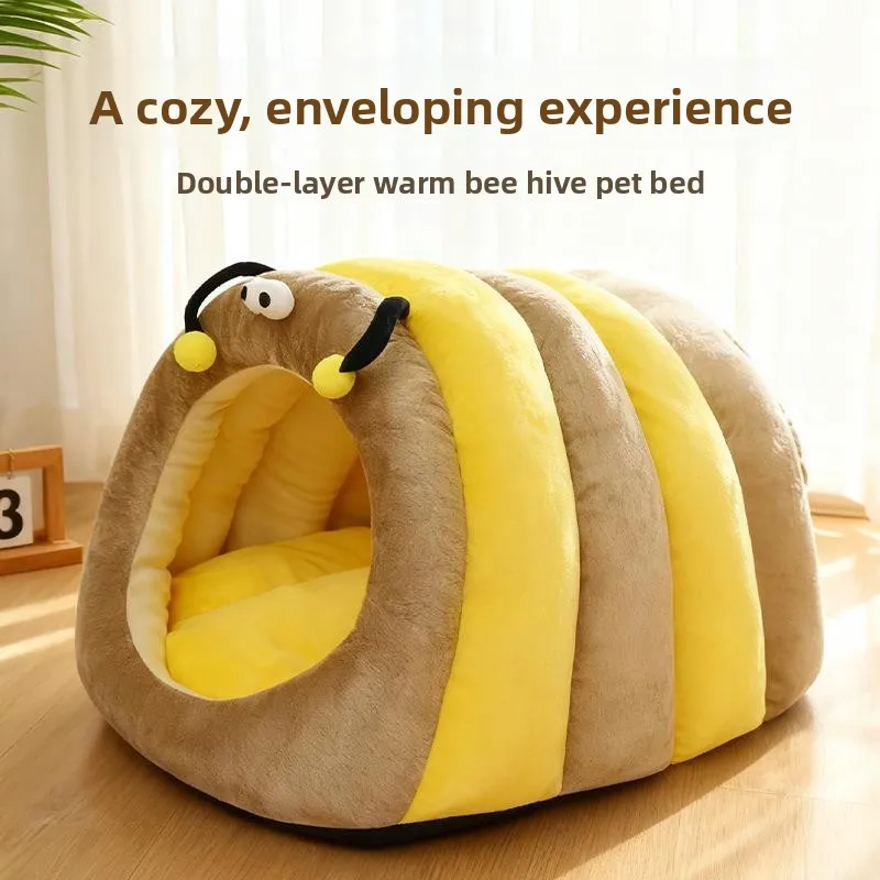 

Warm Winter Nest Cave Style Closed Safety Sensation Milk Pedal Avoidance for Kittens Pet Supplies House Shelter