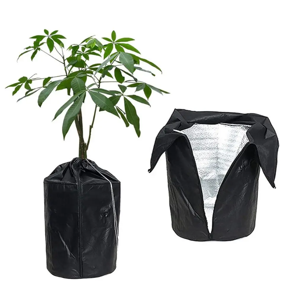 Anti-freeze Plants Frost Protection Bag Frost-Proof Potted Thermal Pot Protector with Drawstring Plants Garden Antifreeze Tools