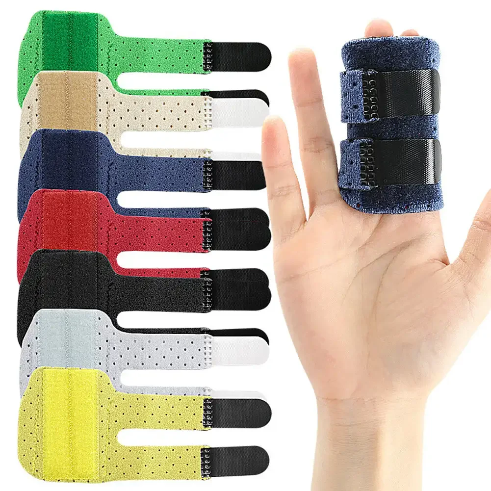 Pain Relief 2-Fingers Fixing Splint Aluminum Strip Straighten Brace Adjustable Sprain Dislocation Fracture Finger Splint Support