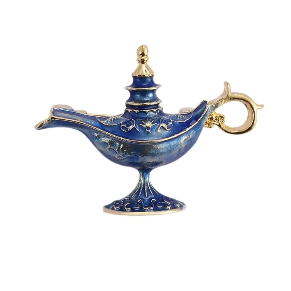 Enamel Tea Pot Lamp Brooch Magic Retro Aladdin Lamp Brooches Jewelry Accessories Elegant Vintage Exotic Pin Wedding Party