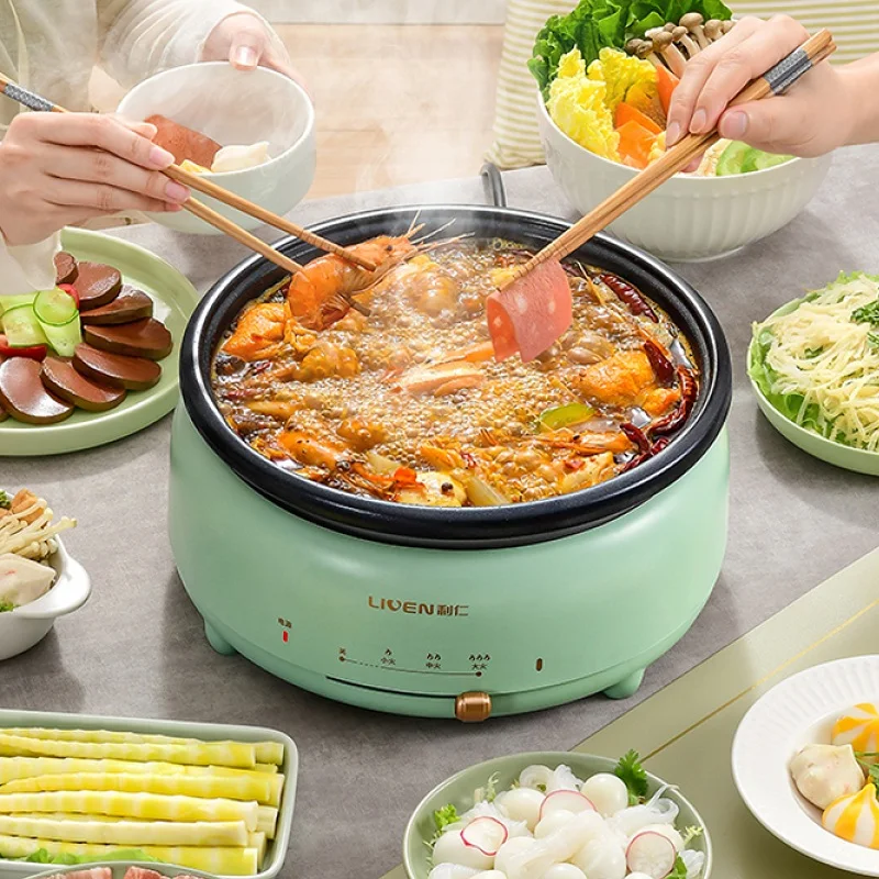 4L Large Capacity Electric Hot Pot Multi-function Electric Cooking Pot Home Split Non-stick Electric Frying Pan For 2~4 People