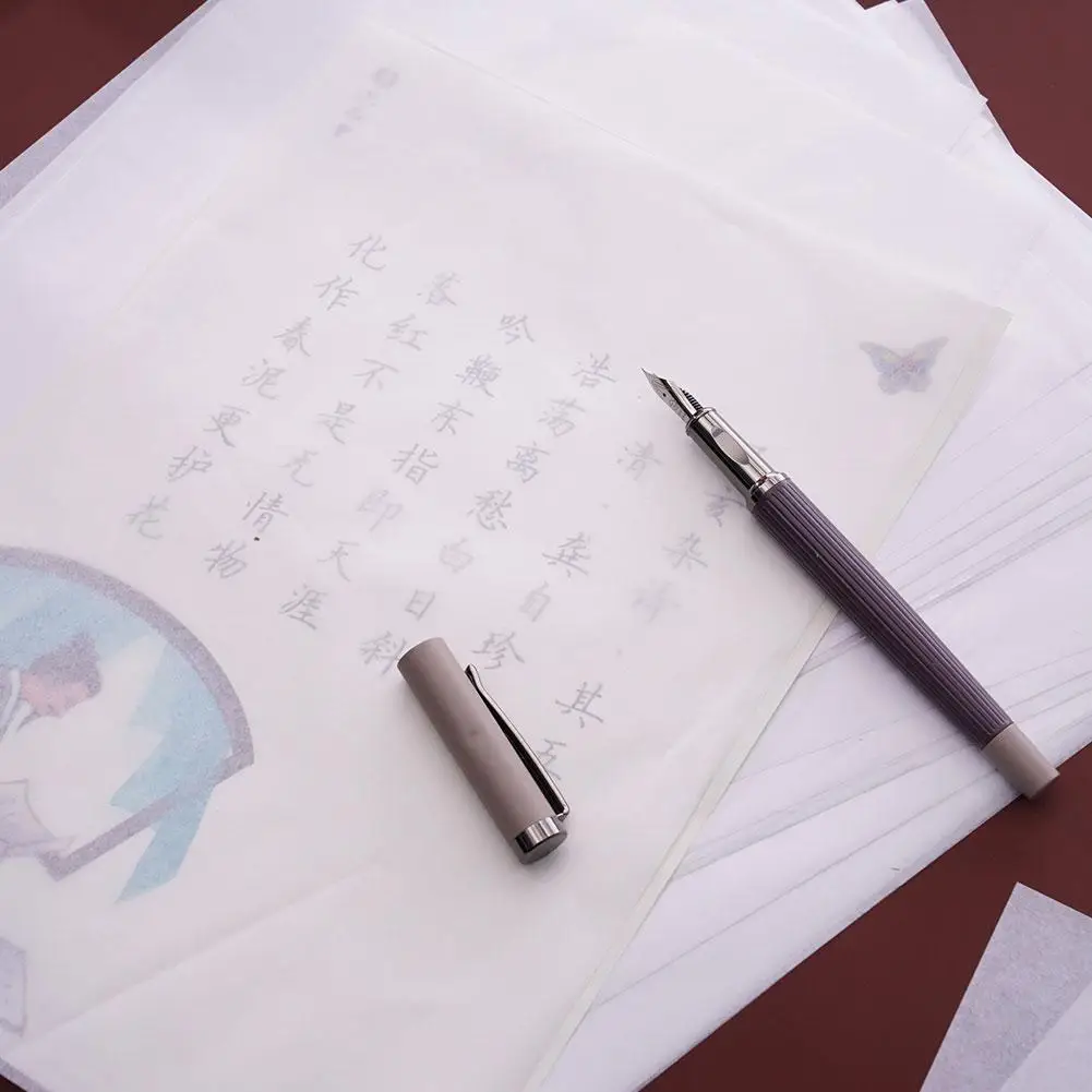 半透明のトレーシング紙、書き込み、コピー、スクラップブック、描画、書道、文房具、描画、100枚、セット、27x19c、j8b6