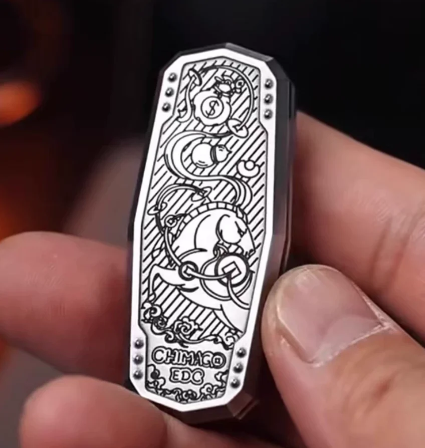 Used EDC Chimago EDC Stainless Steel Monument fidget slider decompression toy
