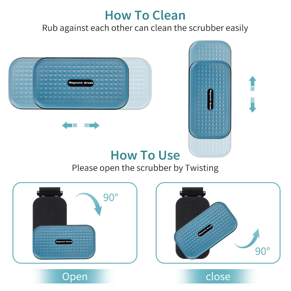 Picture 5: Aquarium Magnetic Cleaner with Algae Scraper Double Sided Brush Fish Tank Cleaning Tool Aquarium Accessories