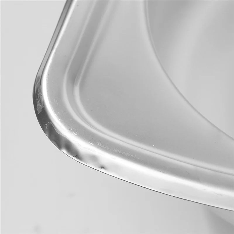 

BAAJ-Stainless Steel Kitchen Sink Triangle Bowl Small Drop-In Tub Motorhome Bar Basin Bathroom Vegetable Corner Tub