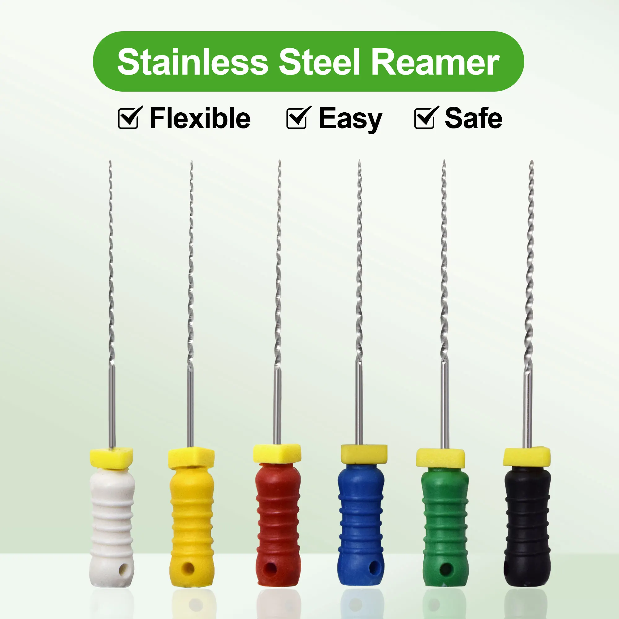 1 Box Stainless Steel Reamers File Root Canal Dental Tool 21/25mm #15-40 Hand Use Endo R Files Easy To Use Dentistry Odontologia