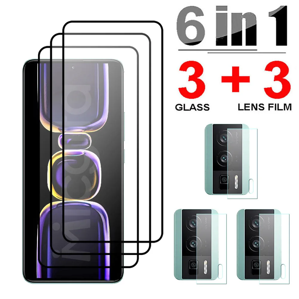 Tempered Glass For Xiaomi Redmi K60 Pro K60E Screen Protector Full Cover Camera Lens Film For Redmi K60 Glass