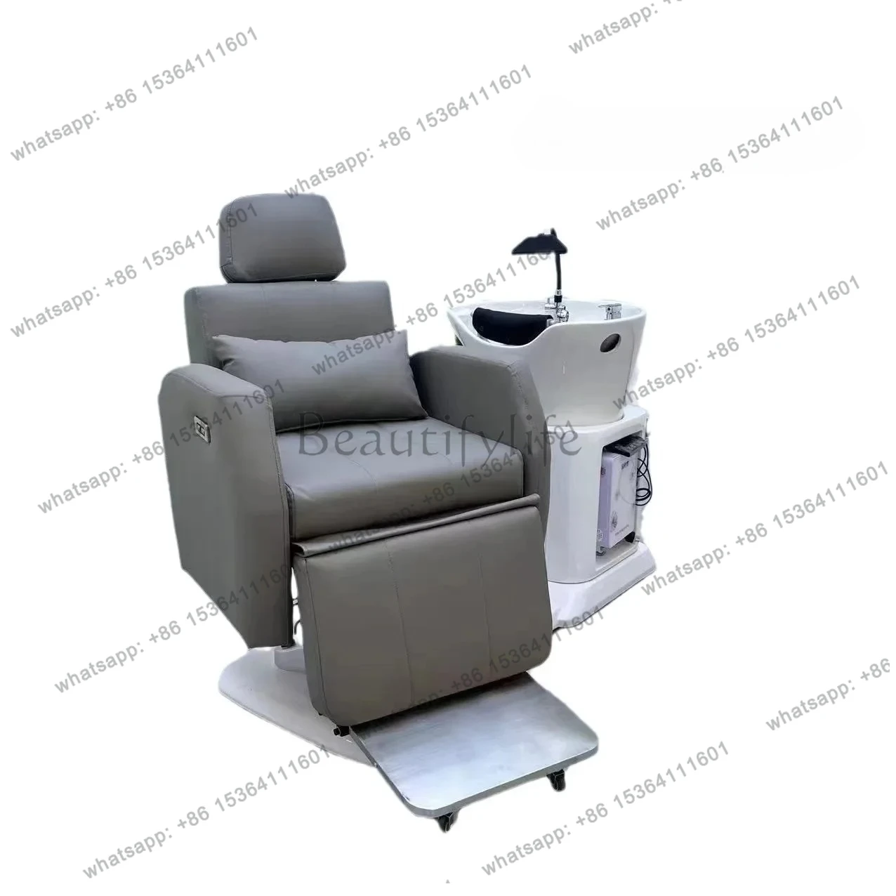 Barber shop hair salon shampoo bed semi-reclining scalp special shampoo bed semi-reclining hair care workstation