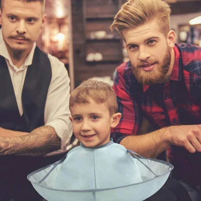 

Baby Haircut Cape Reusable Barber Hair Cutting Cape Tools Foldable Hair Catch for Home Use Hairdressing Apron Baby Accessories