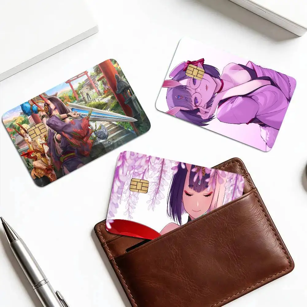 Shuten Douji Animated Game Fate Grand Order Card Sticker 4Pcs Credit Card Skin Anti Scratch Bank Debit Card Decal