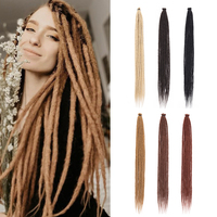 Synthetic Dreadlock Extensions 10 Root/pack Hippie Single Ended Dreads Ombre Loc Extensions 24 Inch Reggae Style Crochet Hair