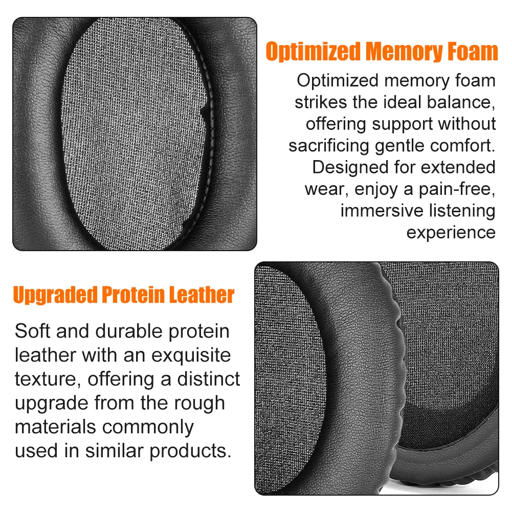 Ear Cups Parts Memory Foam Headphones Ear Pads Protein Leather Headset Ear Cushion for Kingston Hyperx Cloud 2 Stinger Core