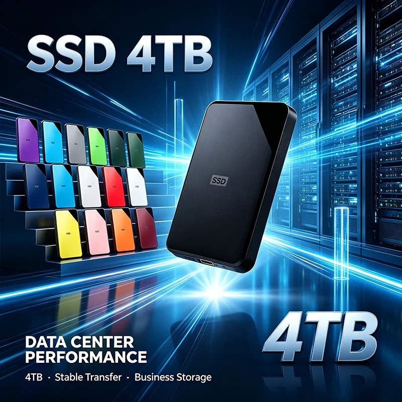 13 Colors Portable External SSD 500GB-4TB High Speed Fast Read Write Large Capacity Storage Drive for PC Laptop