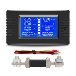PZEM-015 100A 200A 300A Digital Battery Tester Ammeter Voltmeter Power Capacity Meter Charge Indicator with Shunt
