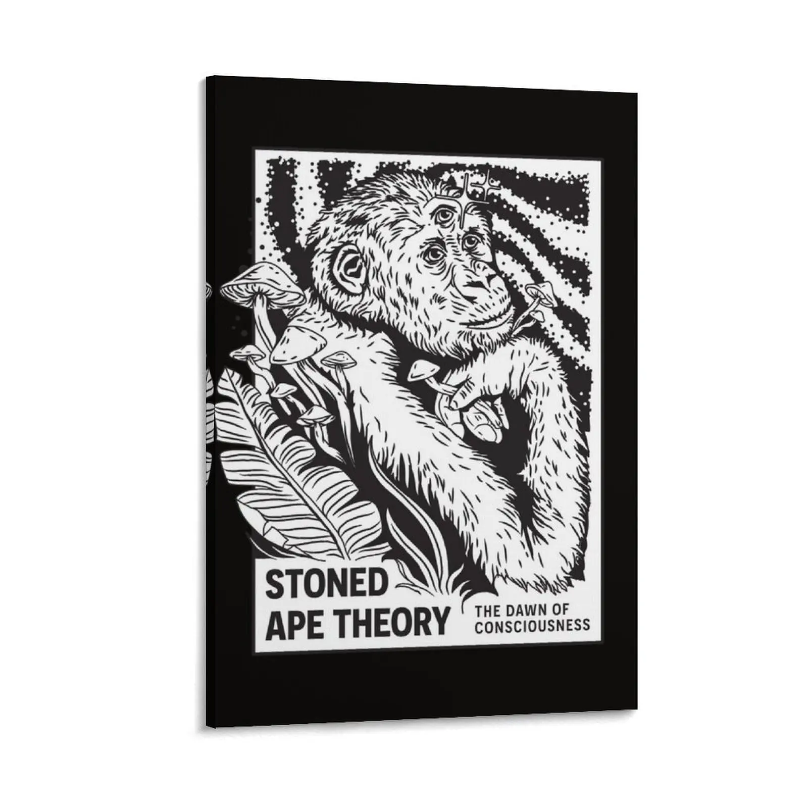 Stoned Ape Theory - Psychedelic, Magic Mushroom, Terence Mckenna, Joe Rogan inspired shirt Canvas Painting home and decoration